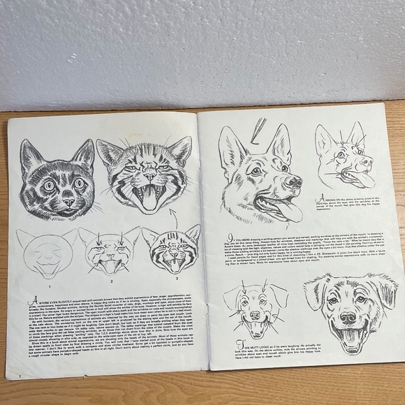 How to Draw and Paint Animal Expressions Walter J Wilwerding 1950s Vtg Art Book - Picture 3 of 5